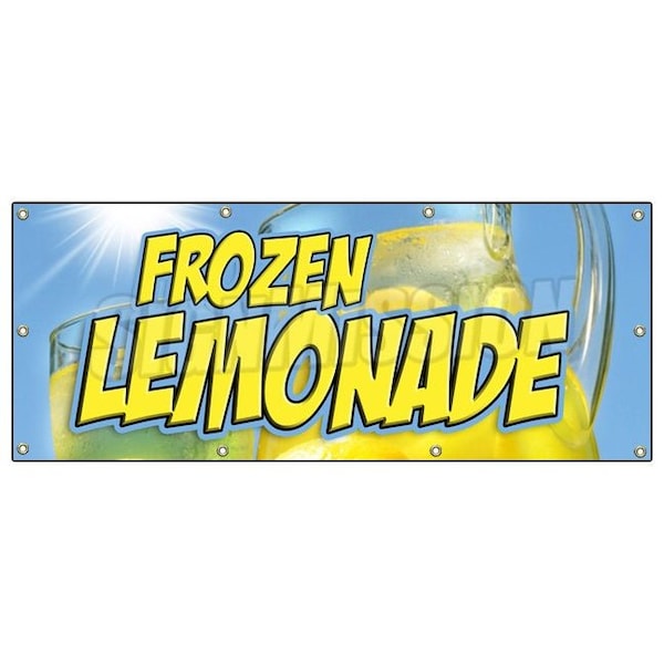 Signmission FROZEN LEMONADE BANNER SIGN slushie smoothie sugar sweet carnival B-96 Frozen Lemonade - main
